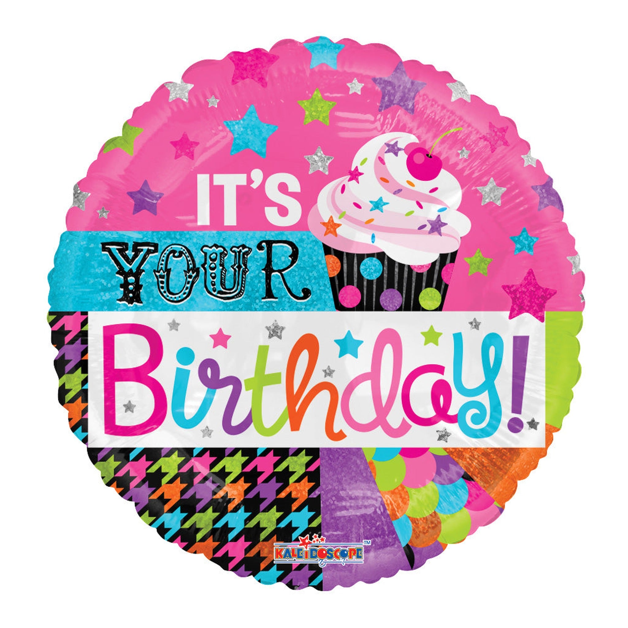 18" Birthday Cupcakes Holographic